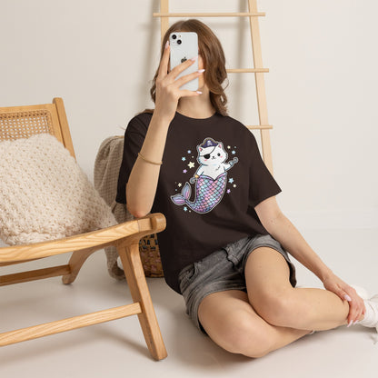 Pirate Mermaid Cat T-Shirt