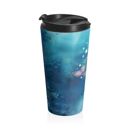 Purr-Maid Pirate Cat Stainless Steel Travel Mug
