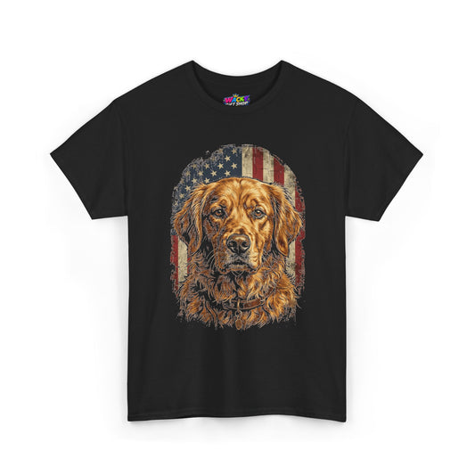 Patriotic Golden Retriever T-Shirt