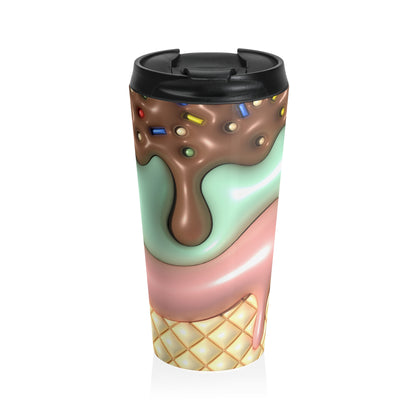 Triple Scoop Meltdown Stainless Steel Travel Mug