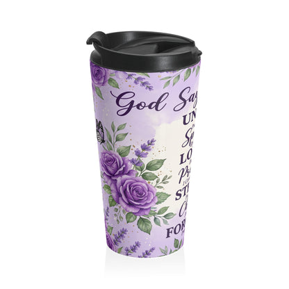 God Says You Are… Inspirational Christian Stainless Steel Travel Mug