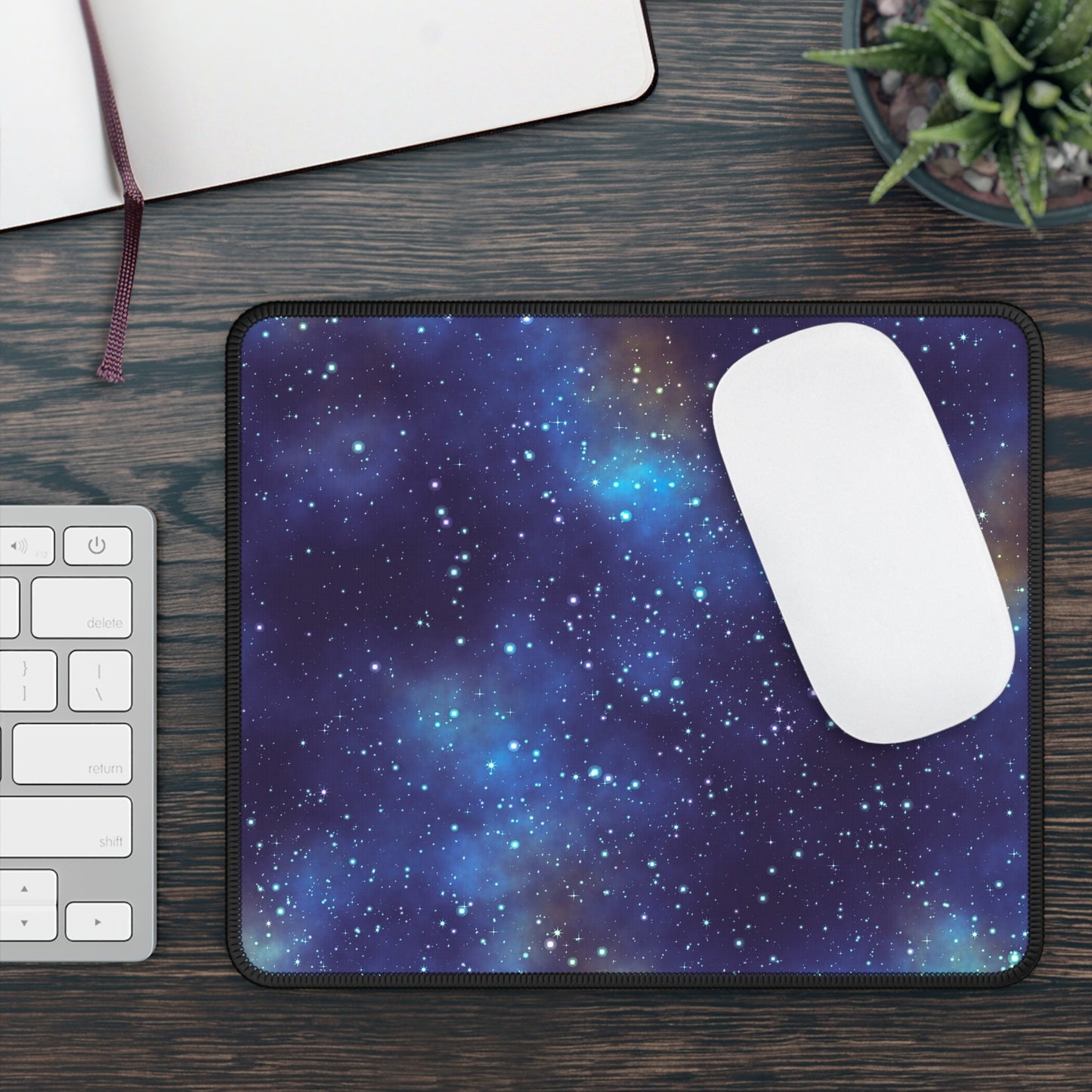 Midnight Starfield Glow Mouse Pad