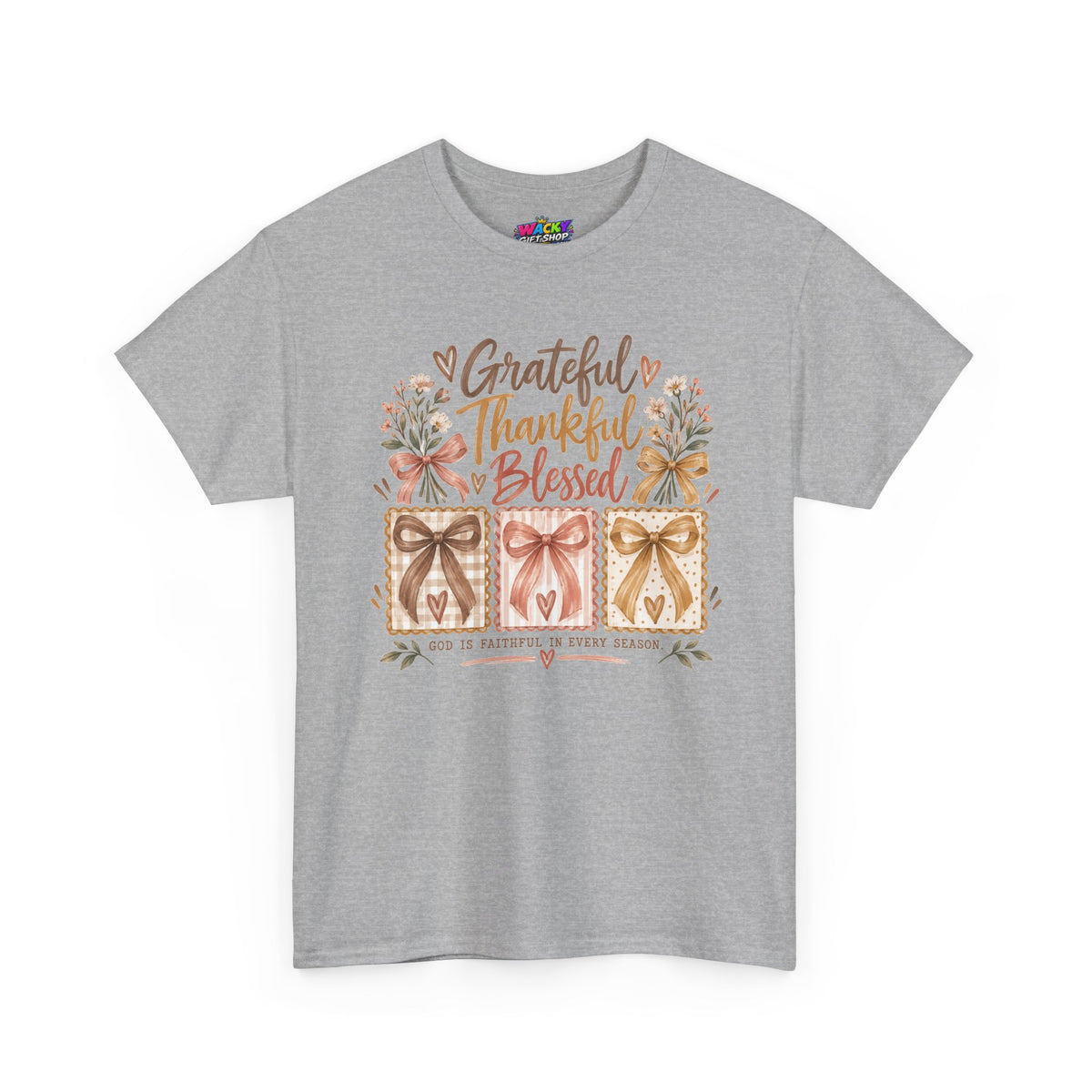 Grateful Thankful Blessed Christian T-Shirt