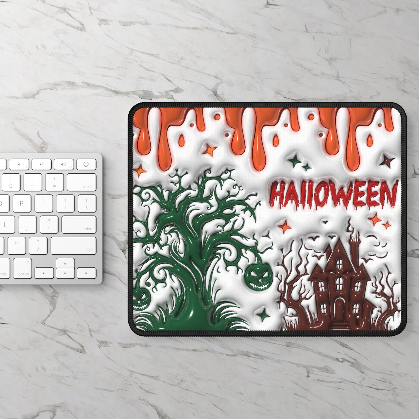 Haunted Halloween Manor Mouse Pad