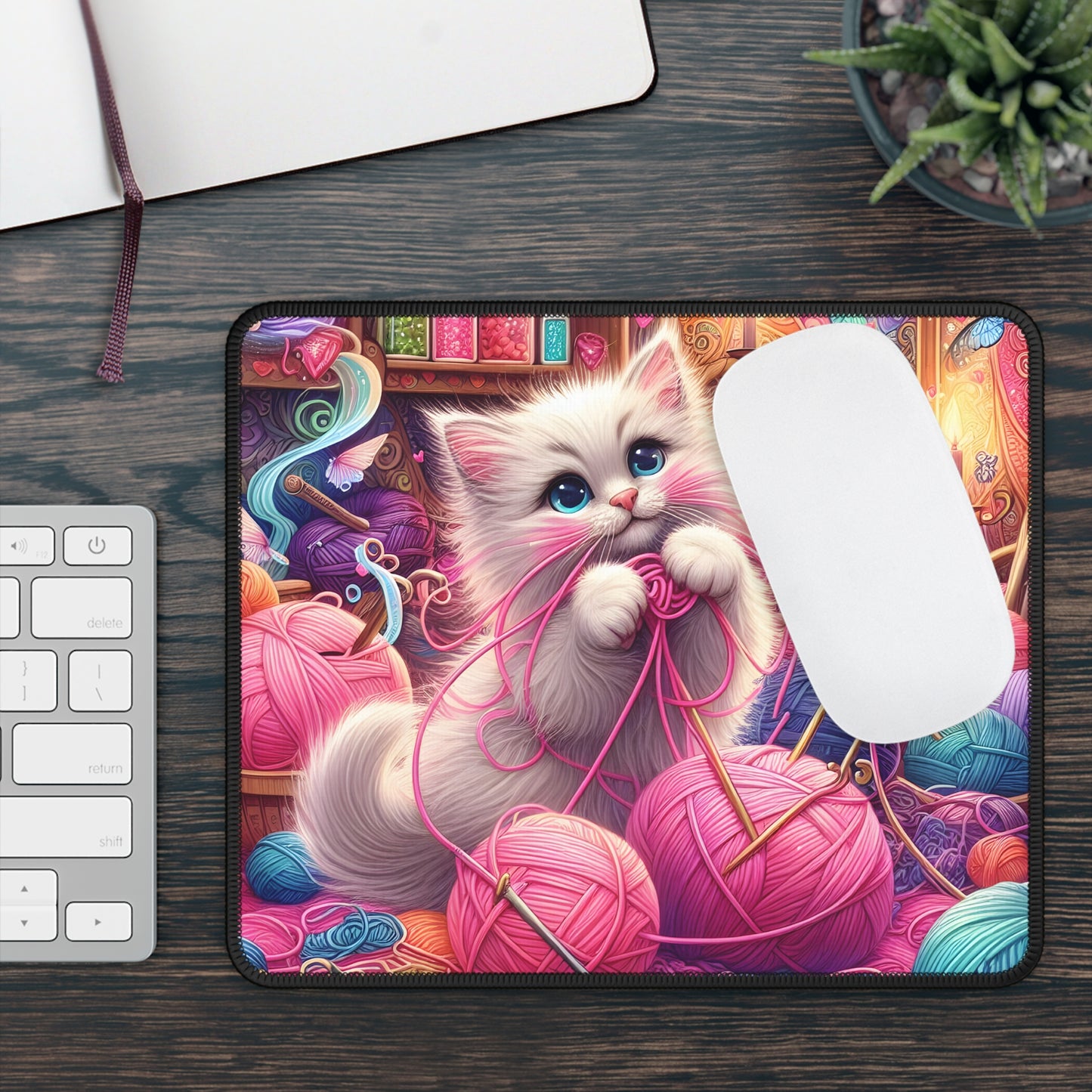 Yarn Mischief Kitten Mouse Pad