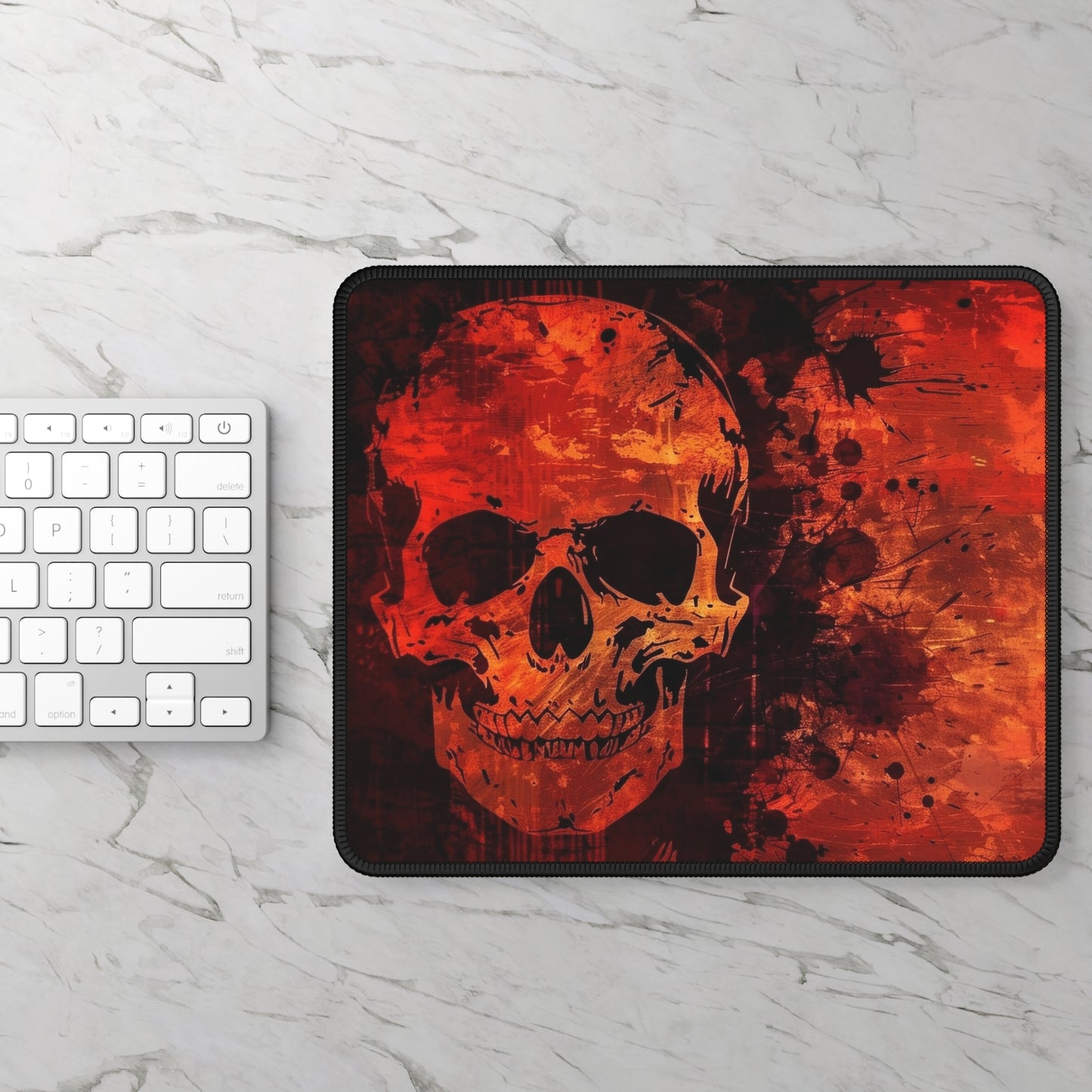 Crimson Chaos Skull Mouse Pad