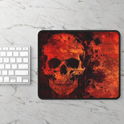 Crimson Chaos Skull Mouse Pad