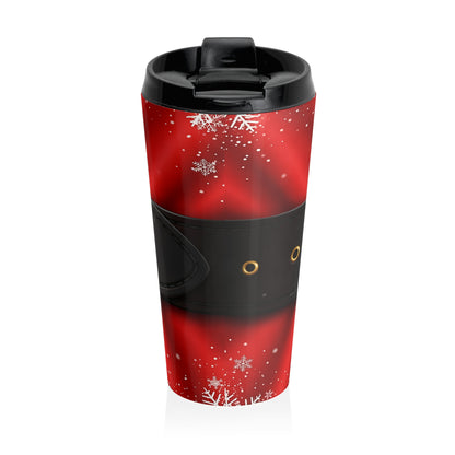 Santa Belt Holiday Travel Mug