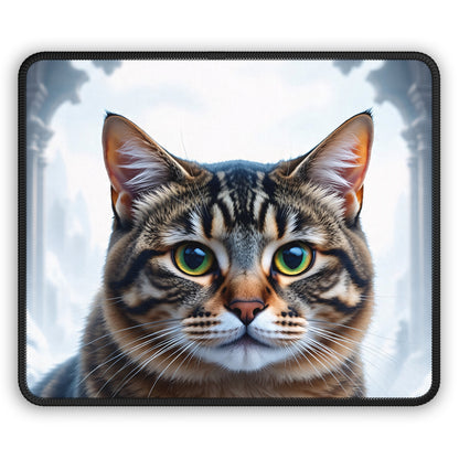 Regal Green-Eyed Cat Mouse Pad