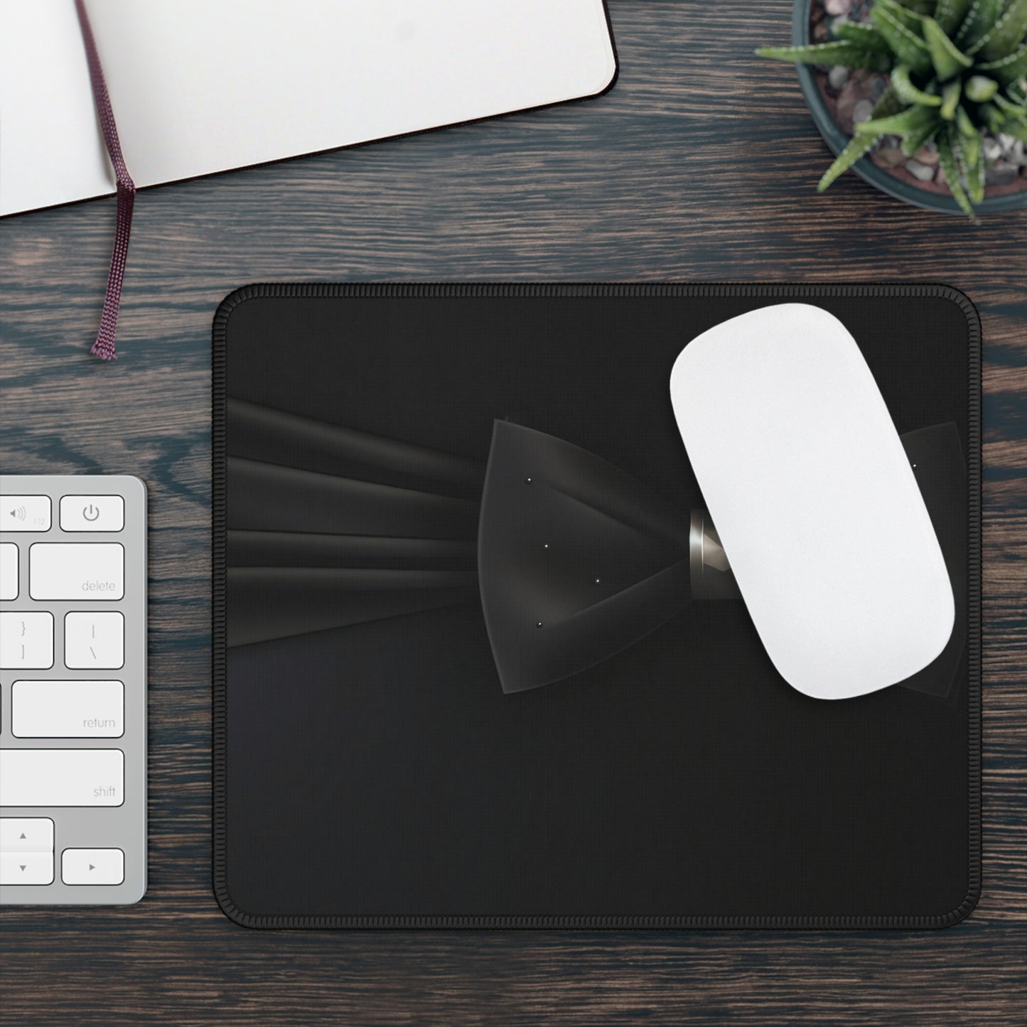 Black Bow Tie Mouse Pad