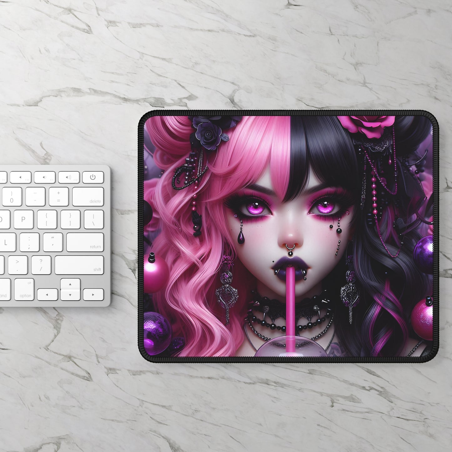 Midnight Bubble Goth Mouse Pad