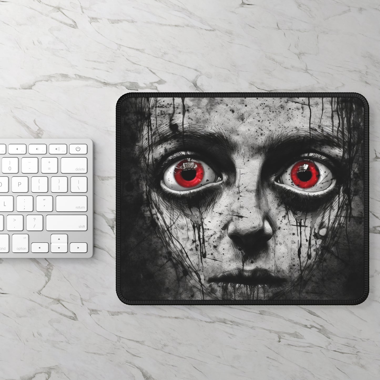 Crimson Gaze Horror Mouse Pad