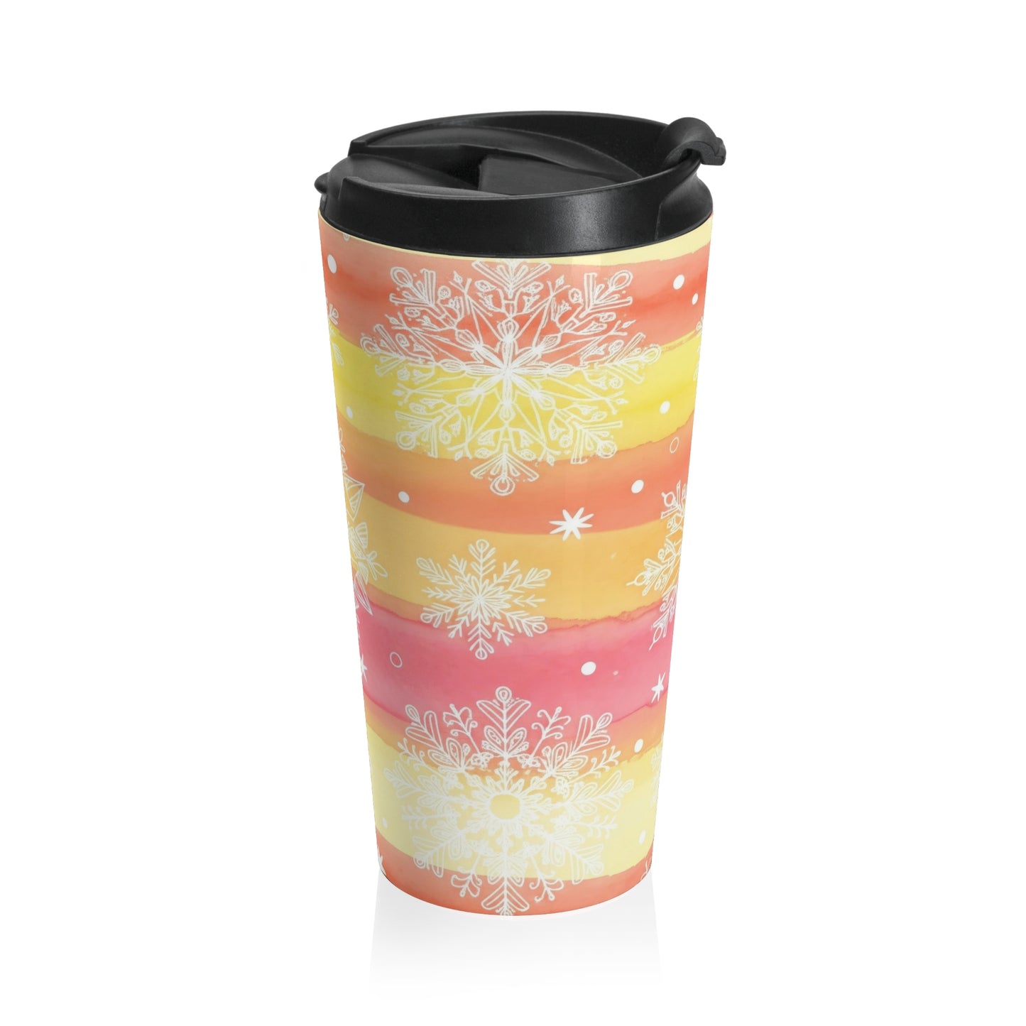 Sunset Snowflake Travel Mug