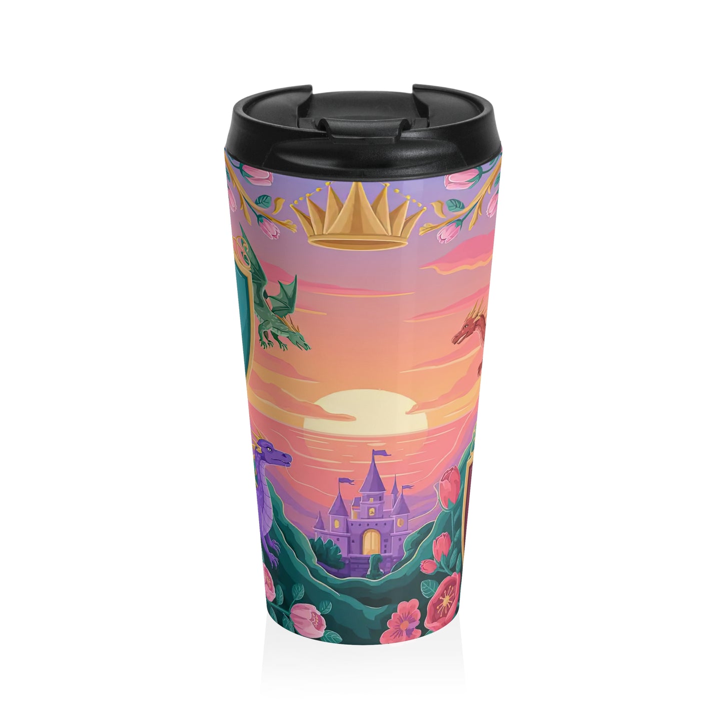 Enchanted Dragon Kingdom Stainless Steel Travel Mug (15oz)