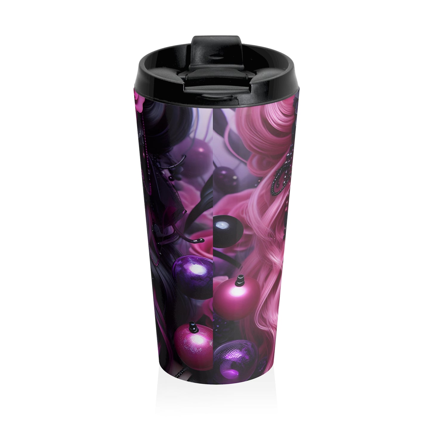 Gothic Pink Gaze Travel Mug
