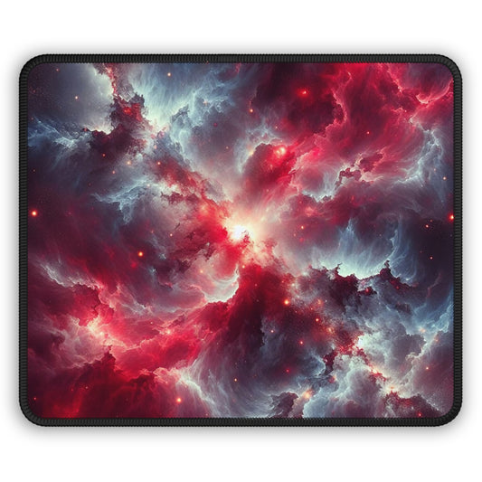 Crimson Nebula Rift Mouse Pad