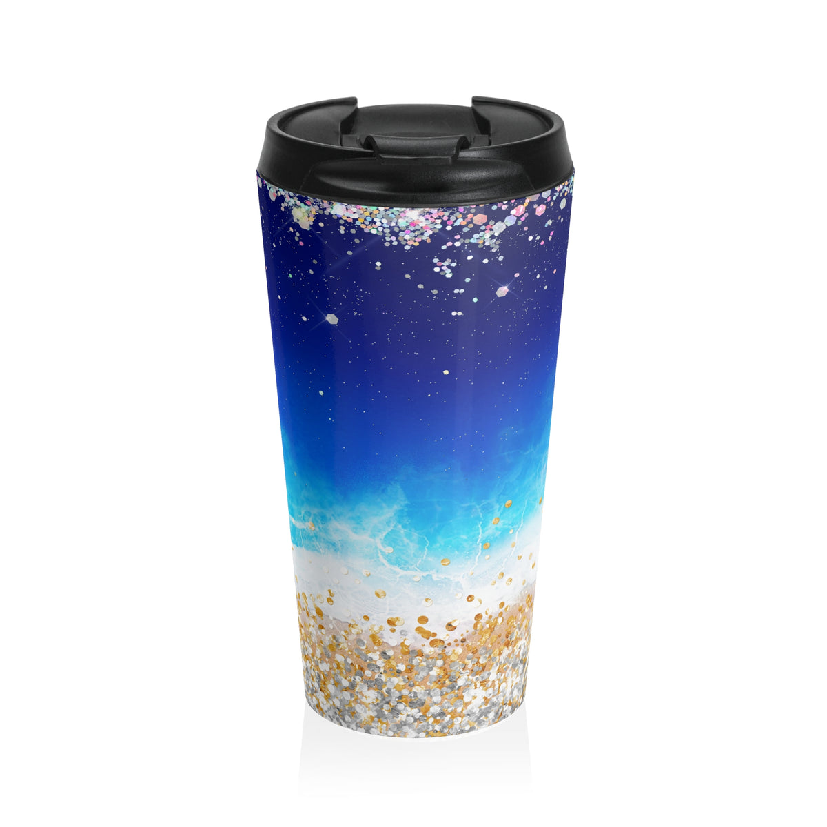 Ocean Sparkle Stainless Steel Travel Mug