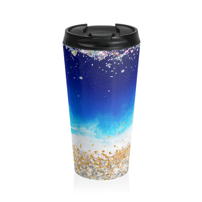 Ocean Sparkle Stainless Steel Travel Mug