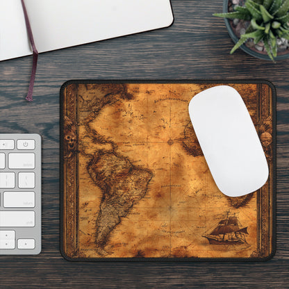 Vintage Explorer Map Mouse Pad