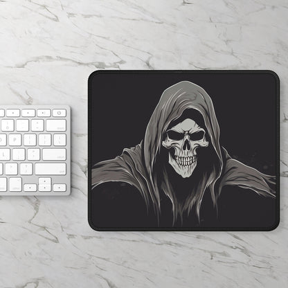 Grim Reaper Hooded Skull Mouse Pad