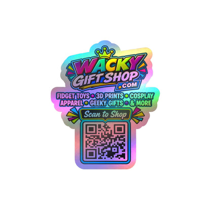 Scan to Shop WackyGiftShop.com QR Code Kiss-Cut Vinyl Sticker