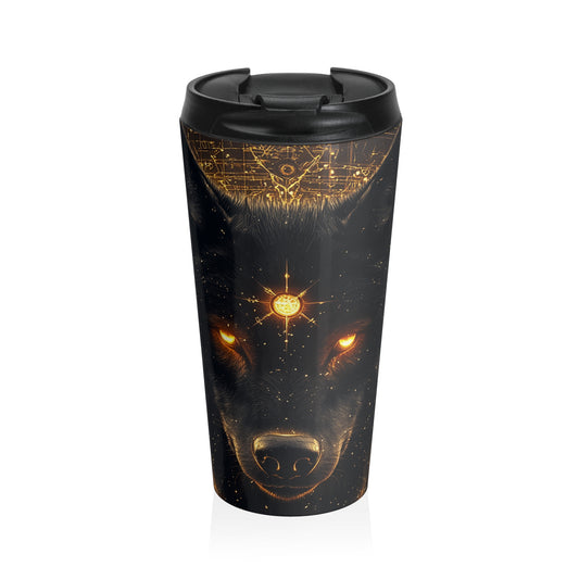 Celestial Wolf Travel Mug