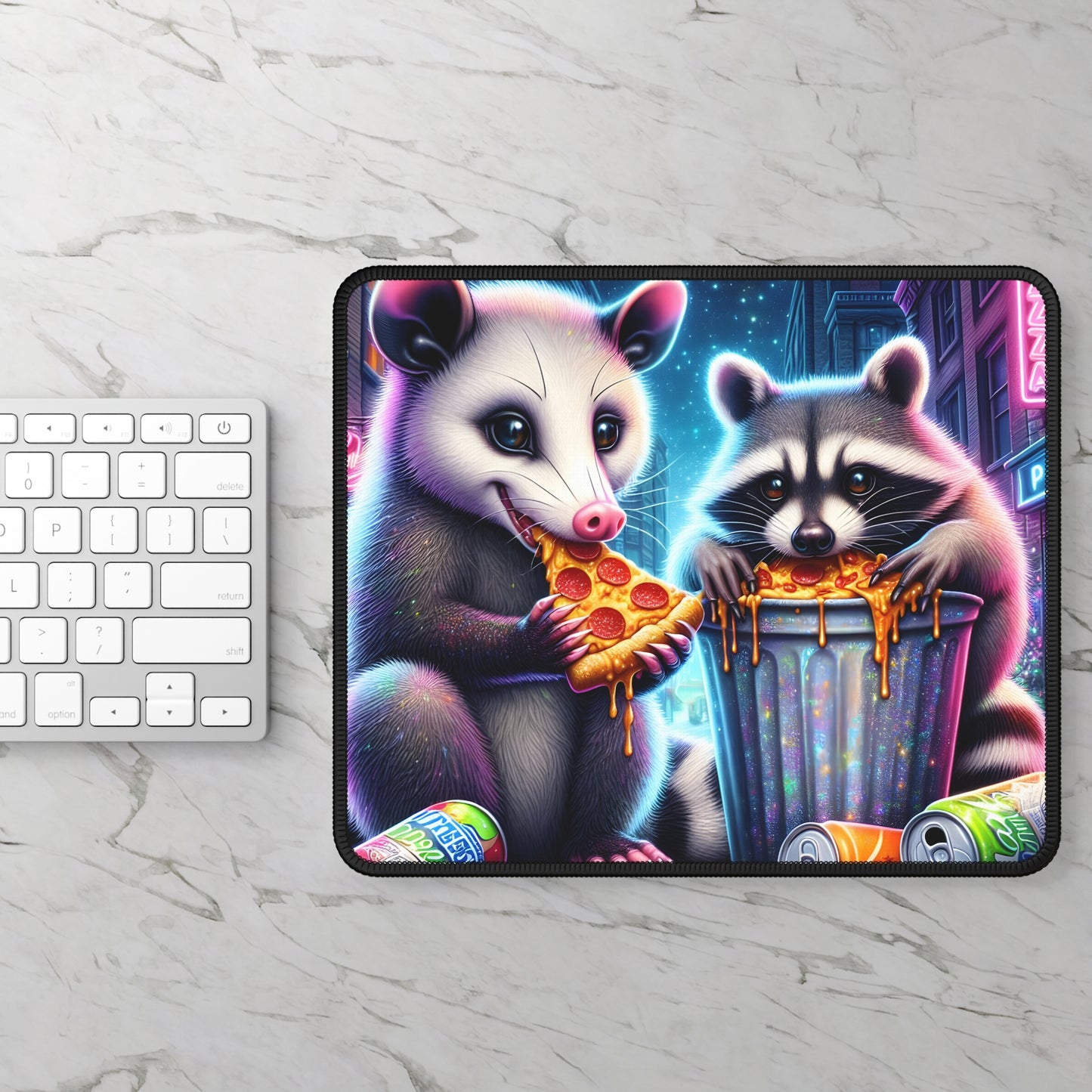 Midnight Pizza Bandits Mouse Pad