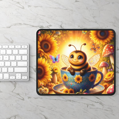 Sunny Sip Bee Mouse Pad