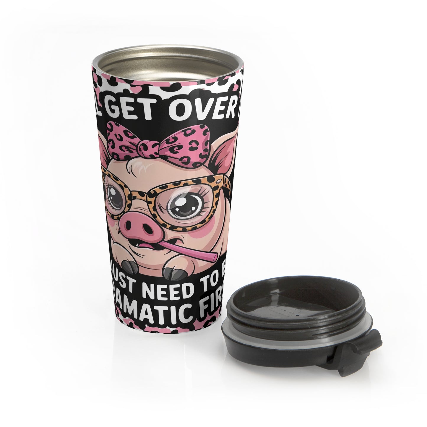 Get Over It Pig Travel Mug