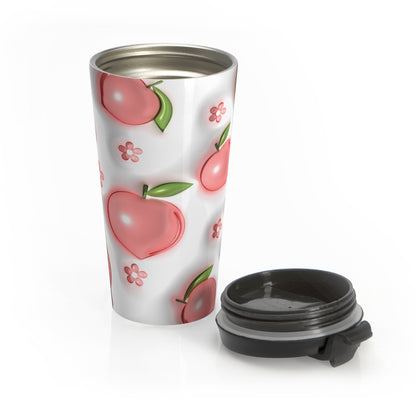 Just Peachy Pink Peach Stainless Steel Travel Mug