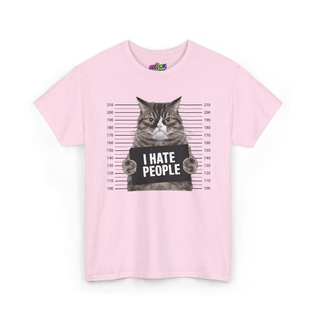 I Hate People Cat Mugshot T-Shirt