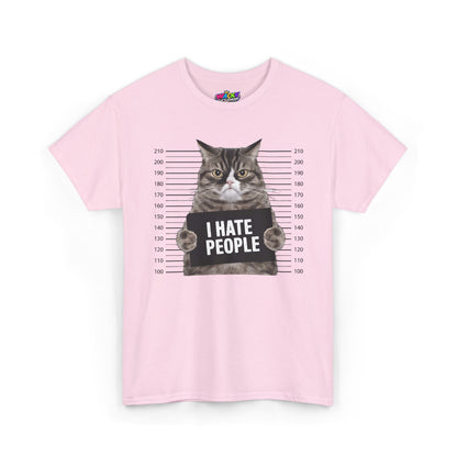 I Hate People Cat Mugshot T-Shirt