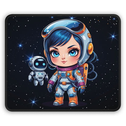 Little Astronaut and Robot Mouse Pad