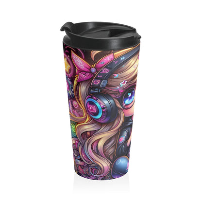 Chibi Gamer Girl Travel Mug