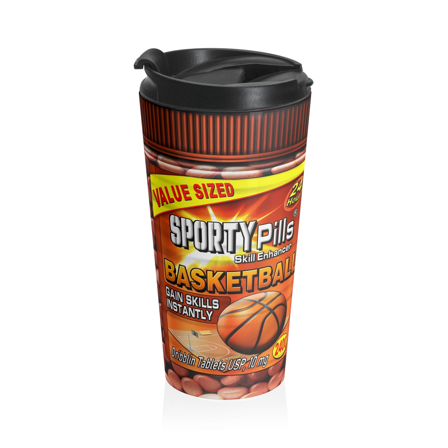 Sporty Pills Basketball Travel Mug