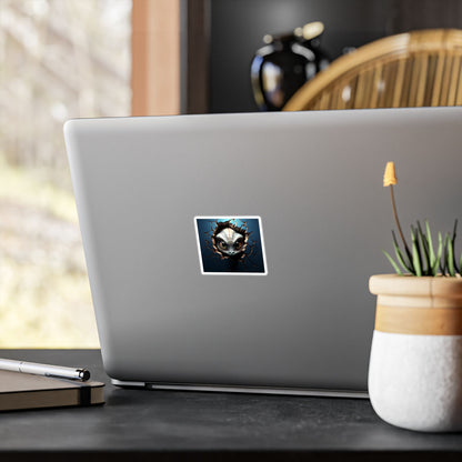 Alien Breaking Through the Wall Kiss-Cut Vinyl Sticker