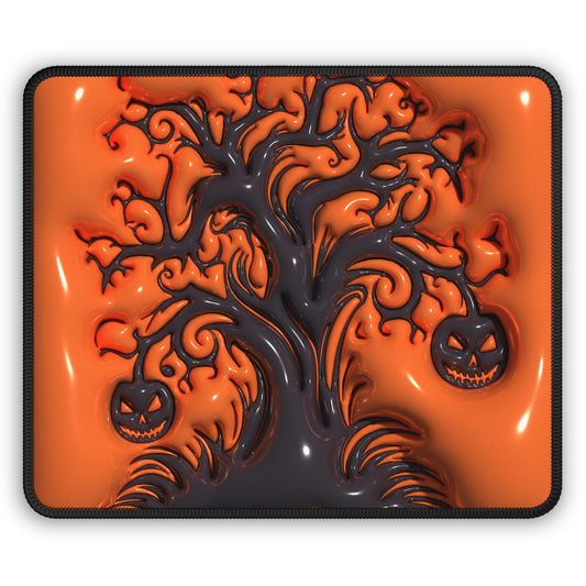 Haunted Tree Mouse Pad – 9x7 Neoprene Desk Mat with Jack-O’-Lantern Design