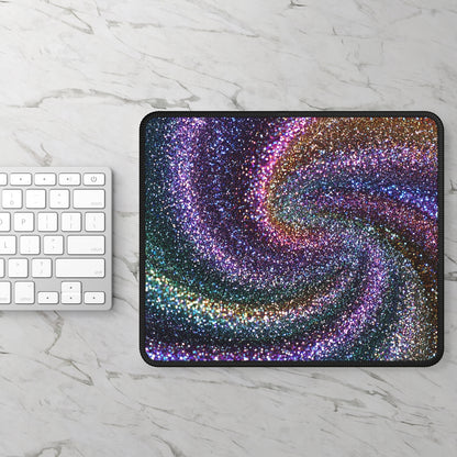 Cosmic Glitter Swirl Mouse Pad