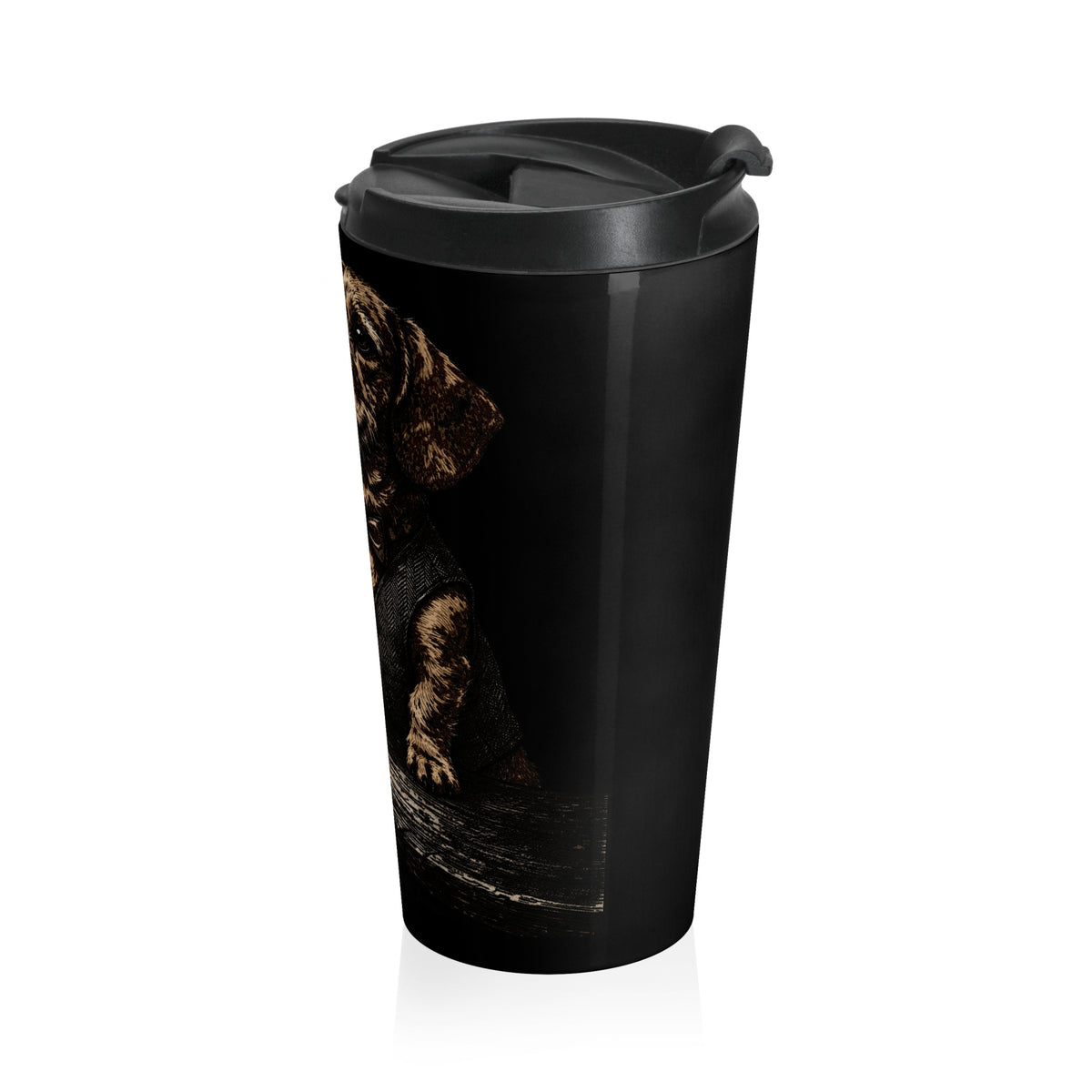 Dachshund Happy Hour Stainless Steel Travel Mug