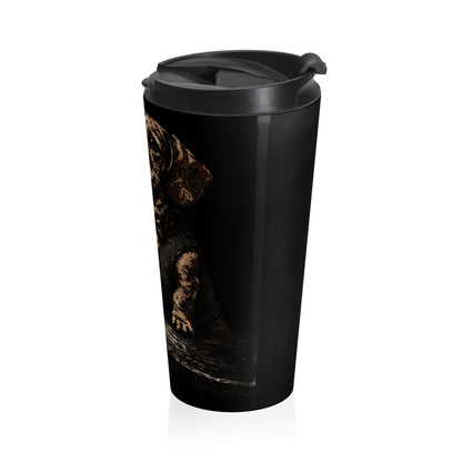 Dachshund Happy Hour Stainless Steel Travel Mug