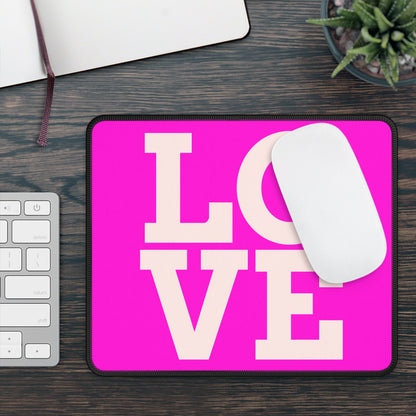 LOVE Pink Mouse Pad
