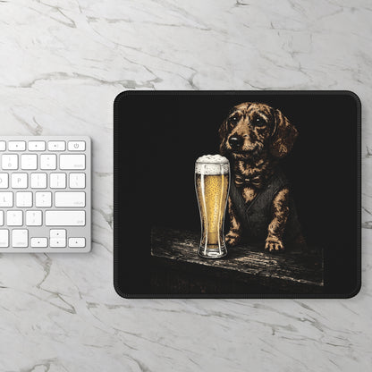 Dapper Dachshund at the Pub Mouse Pad