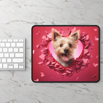 Puppy Love Hearts Mouse Pad