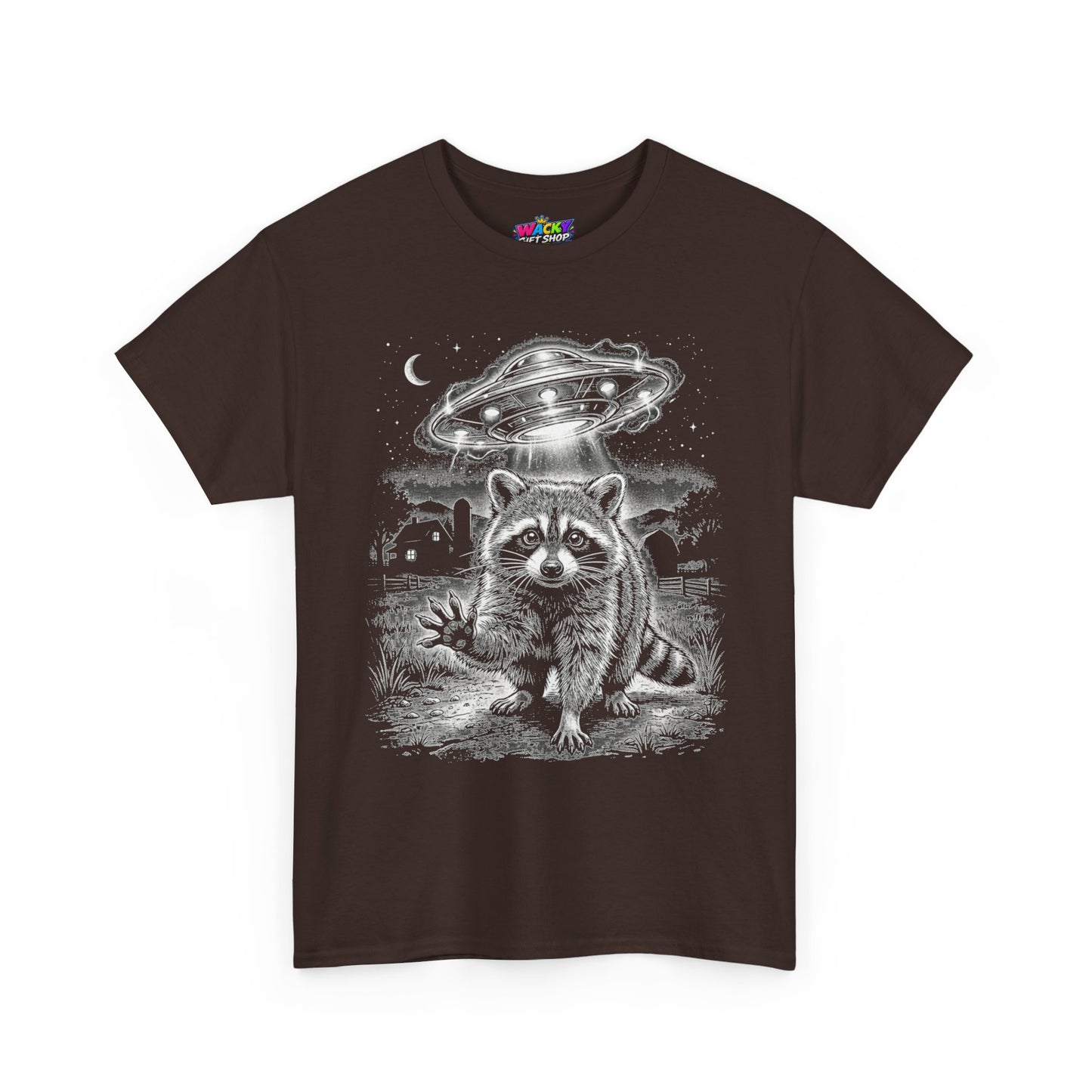 Take Me With You Raccoon UFO T-Shirt