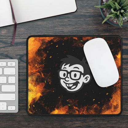 Flame Geek Icon Mouse Pad