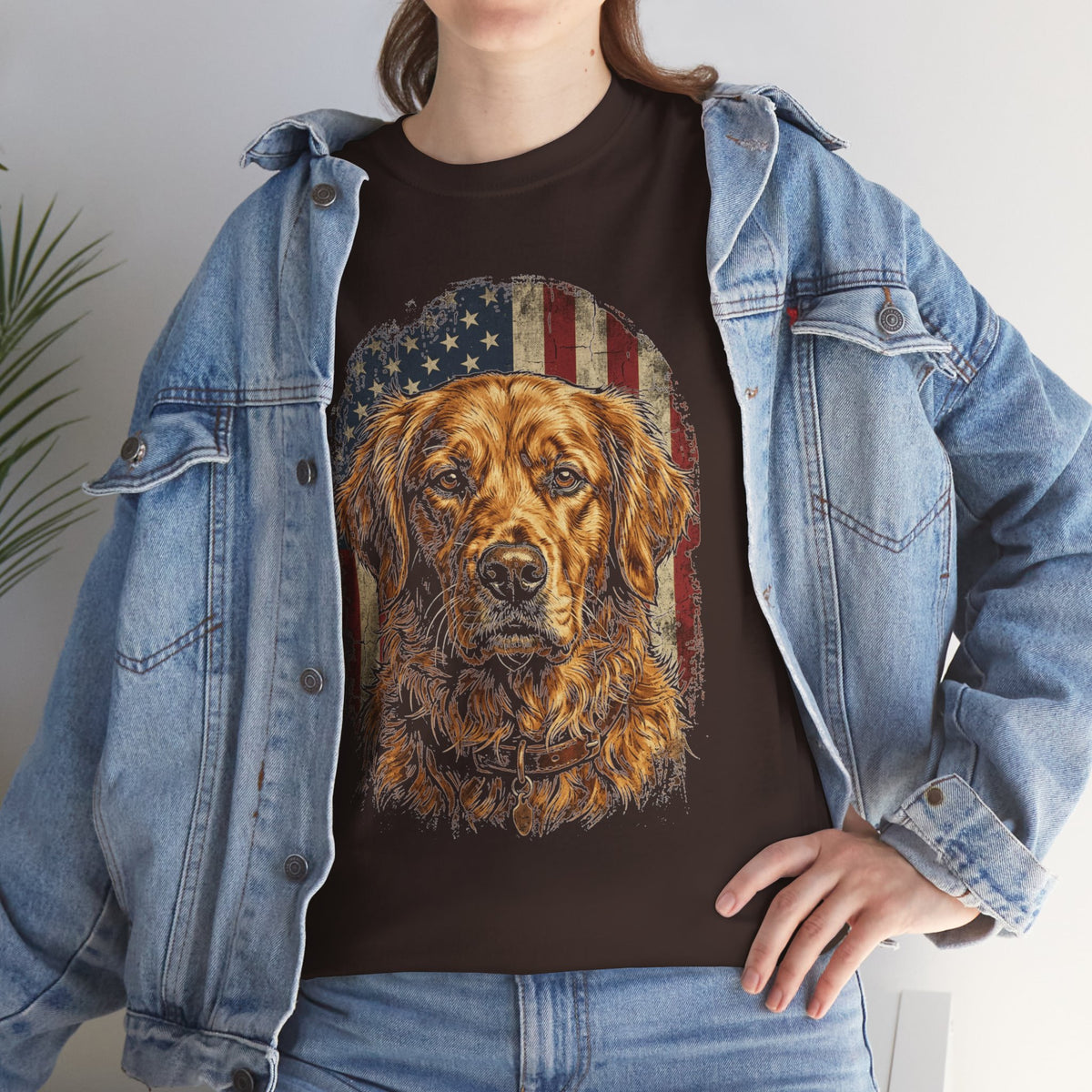 Patriotic Golden Retriever T-Shirt