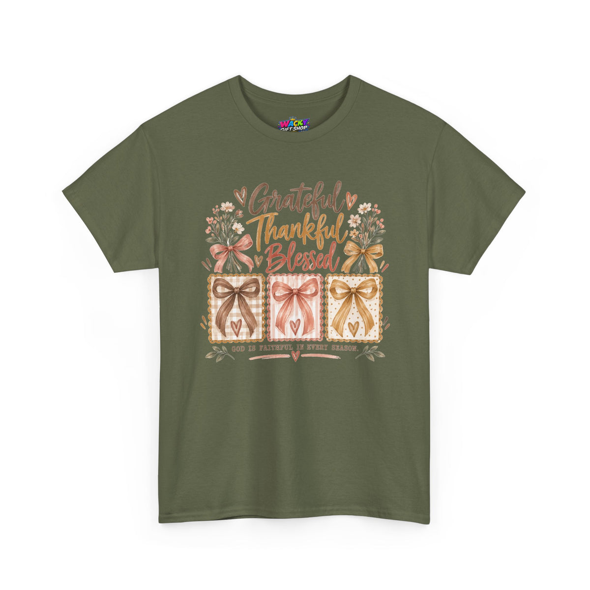Grateful Thankful Blessed Christian T-Shirt