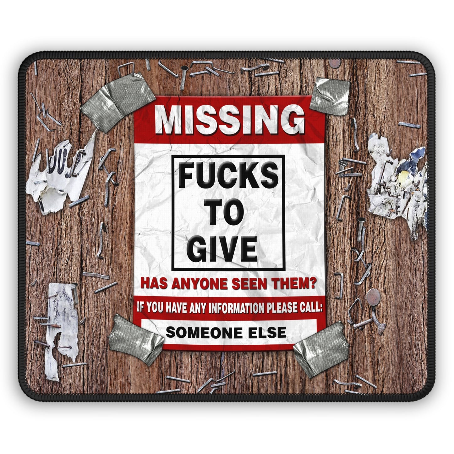 Missing F*cks Mouse Pad