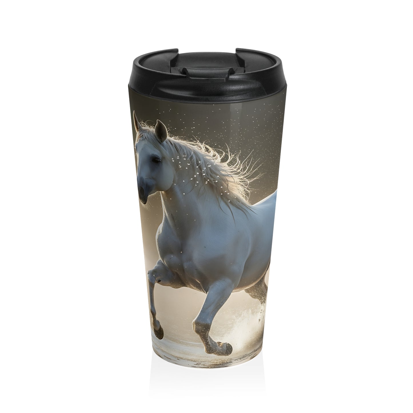 Wild White Stallion Travel Mug