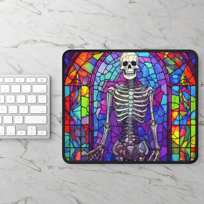 Stained Glass Skeleton Mouse Pad